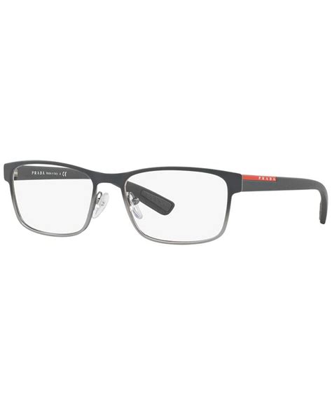 PRADA LINEA ROSSA PS 50GV Men's Rectangle Eyeglasses.